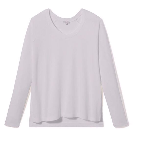 NWT NEW PJ Harlow Silver Frankie Rib Knit High/Low Sweatshirt w/Slit X-Large. - Picture 2 of 9